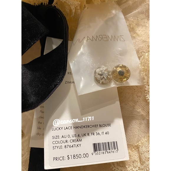 🦄NWT Zimmermann Lucky Hankerchief Blouse AU0 US4 - Picture 8 of 16